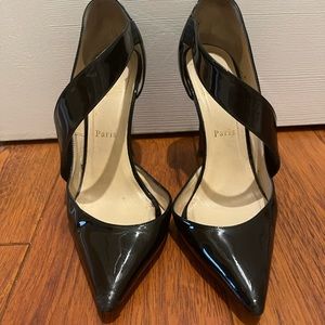 Christian Louboutin Asymmetrical Patent Leather Pumps